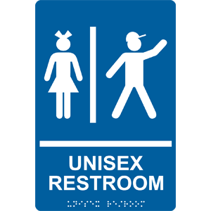 Restrooms: Unisex Restroom (With Braille = Unisex Restroom) sign ...