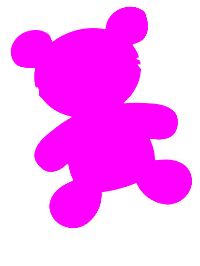 Pink Teddy Bear Silhouette" by kwg2200 | Redbubble