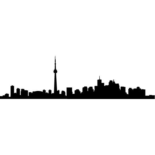 Toronto Skyline Silhouette LARGE Vinyl Wall Decal by wallstickz