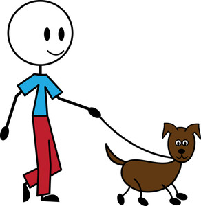 Pets Clipart Image - Clip Art Illustration of a Stick Figure Boy ...