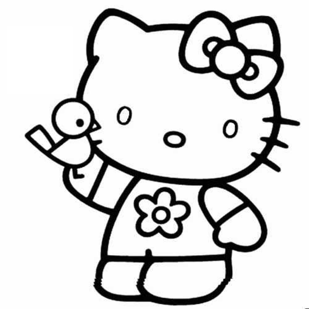 hello kitty clipart black and white - photo #5