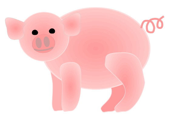 pink pig sketch clipart, 10 cm long | Flickr - Photo Sharing!