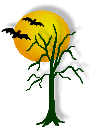 Halloween Clip Art - Bats, Trees, Moons - Free Halloween Clip Art ...