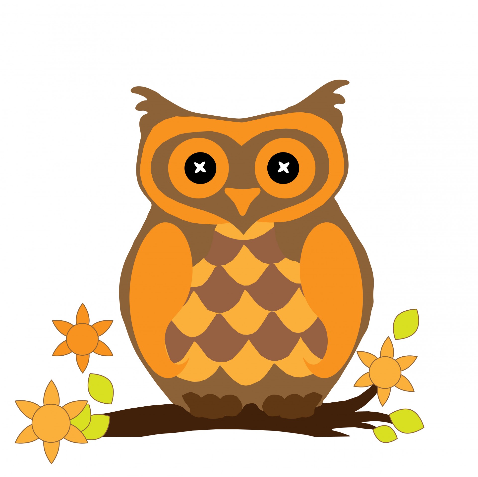Small Fall Owls Clipart