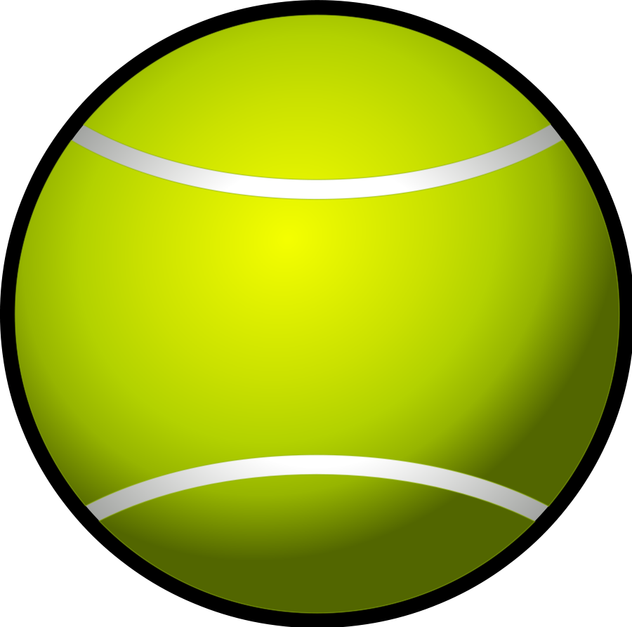 Tennis ball simple large 900pixel clipart, Tennis ball simple ...