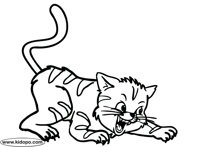 Wild cat coloring pages