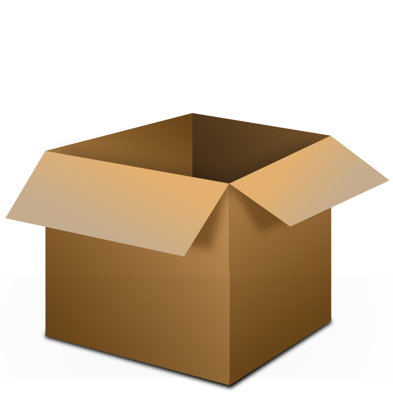 Cardboard box clipart transparent