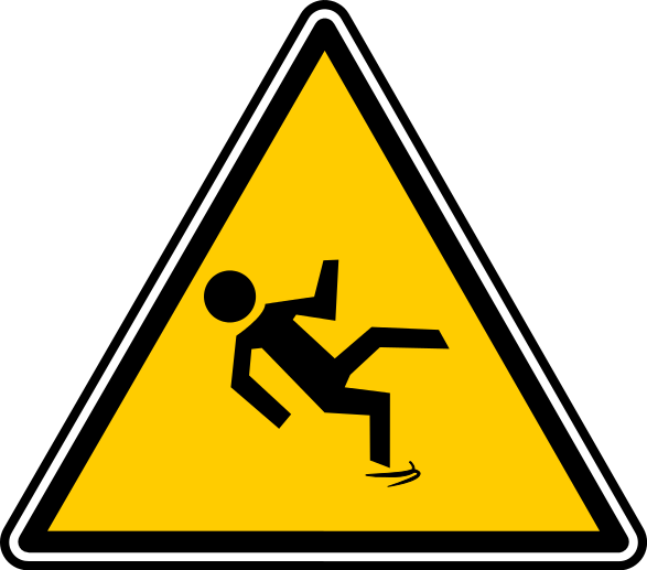 Slippery Caution Sign Clipart