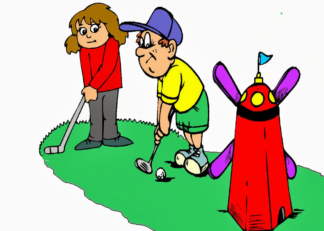 Putt putt golf clipart