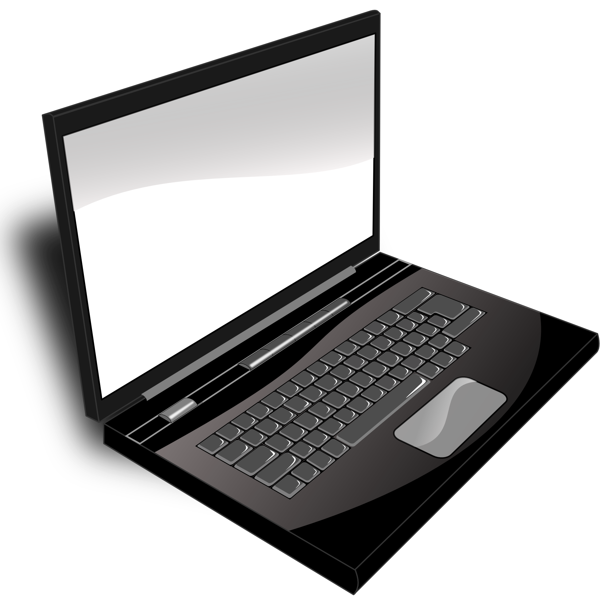 Apple computer clipart black and white