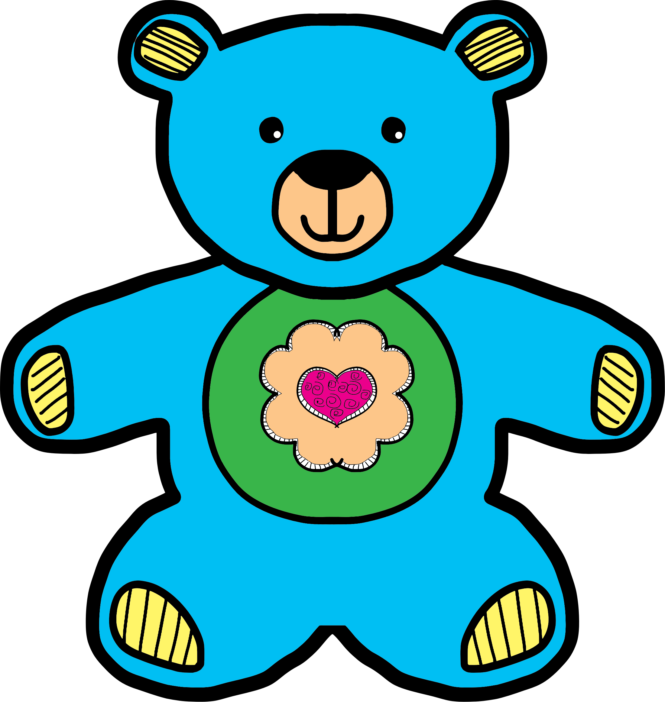 Blue teddy bear clip art