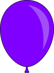 Single purple balloon clipart