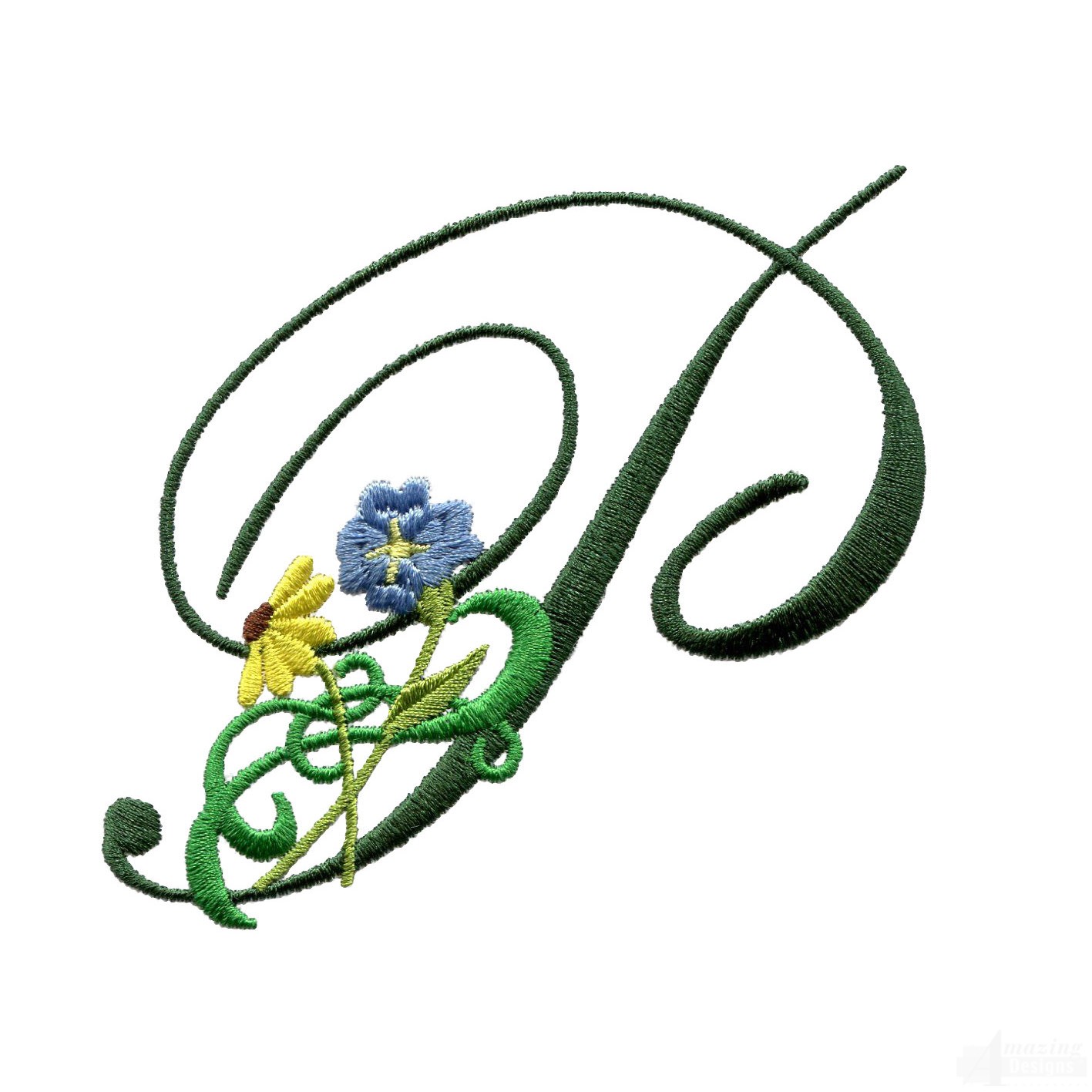 Letter P Floral Monogram Embroidery Design ClipArt Best ClipArt Best