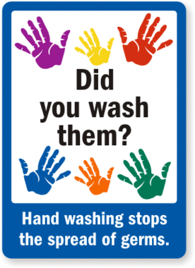 Did Wash Hand Washing Stops Germs Sign On Hands Pinterest Clipart ...