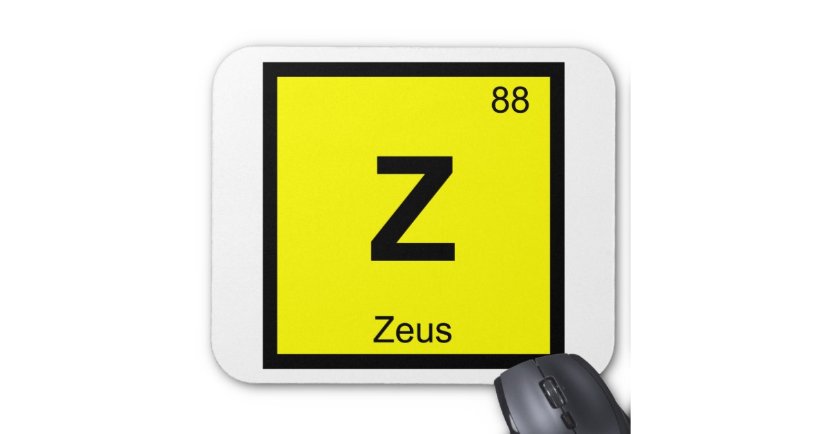 Z - Zeus God Chemistry Periodic Table Symbol Mouse Pad | Zazzle