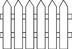 Picket fence gate clipart