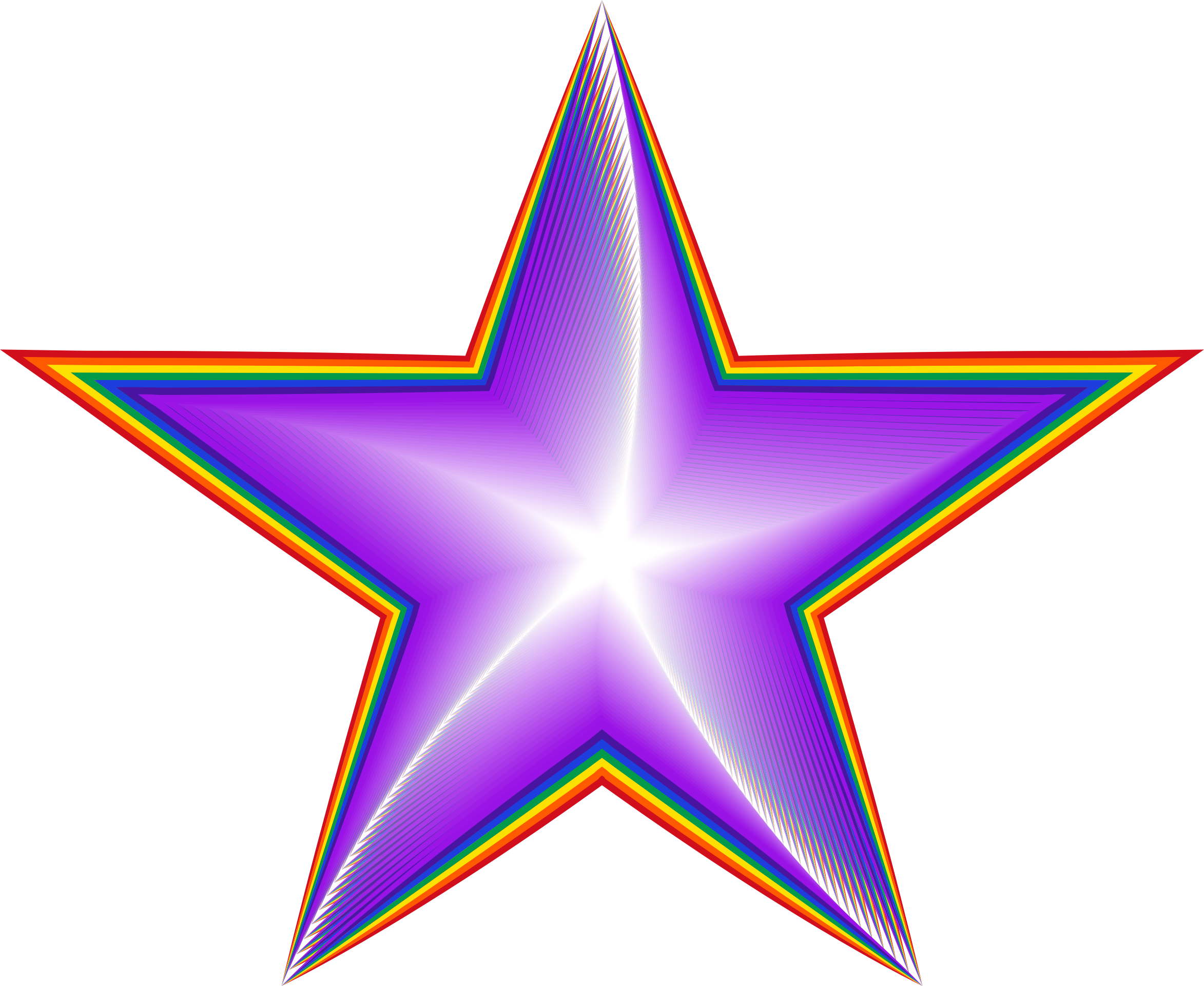 Clipart - Spiritual Rainbow Star