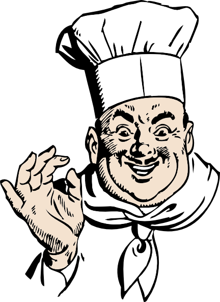 Happy Chef clip art - vector clip art online, royalty free ...