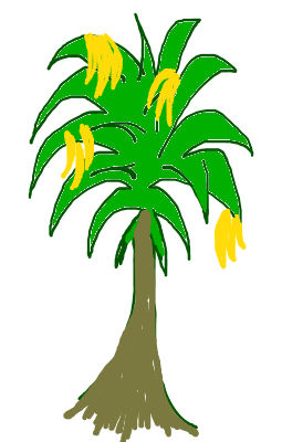 Banana Tree Drawing - ClipArt Best