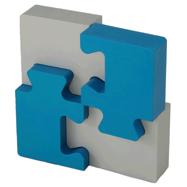 Four Piece Jigsaw|Strijbos Aluminium puzzle|Mr Puzzle