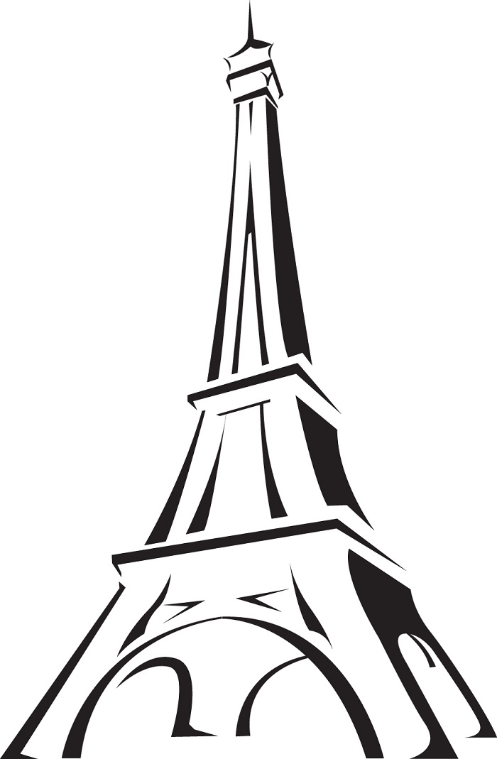 Black And White Eiffel Tower Drawing - ClipArt Best