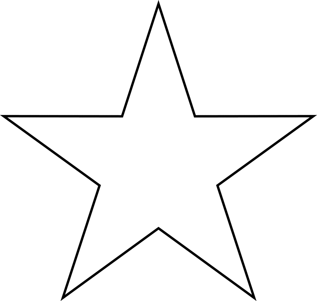 Star Outline Black And White Clipart#2235059