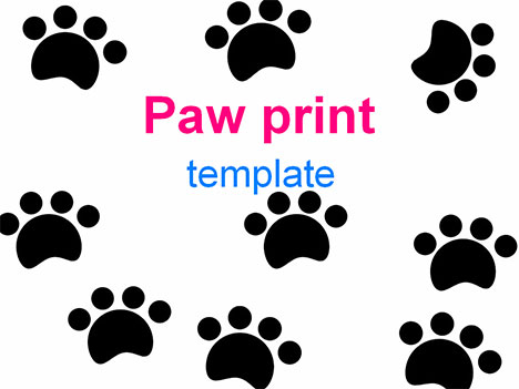 Dog Paw Print Template