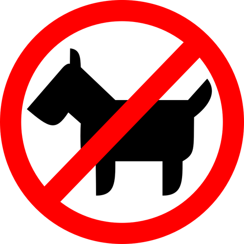 No dogs round sign vector image | Public domain vectors