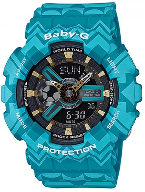 Casio Baby-G Blue Tribal Pattern Limited Edition Watch BA110TP-2A ...