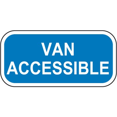 Van Accessible Handicap Parking Sign