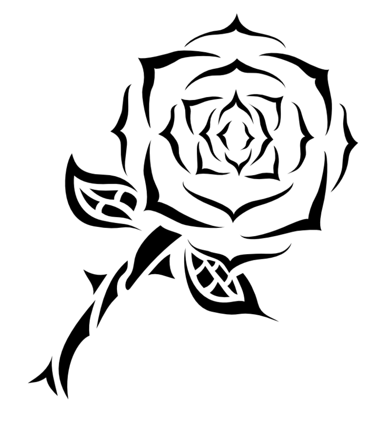 Tribal Rose Clipart - Free to use Clip Art Resource