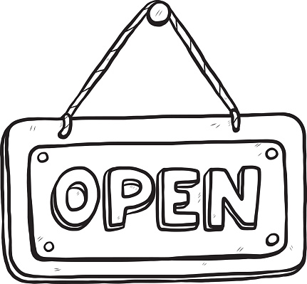 Open sign clip art