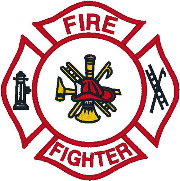 Fire badge clipart outline
