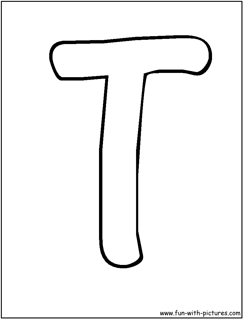 Clipart of a bubble letter t