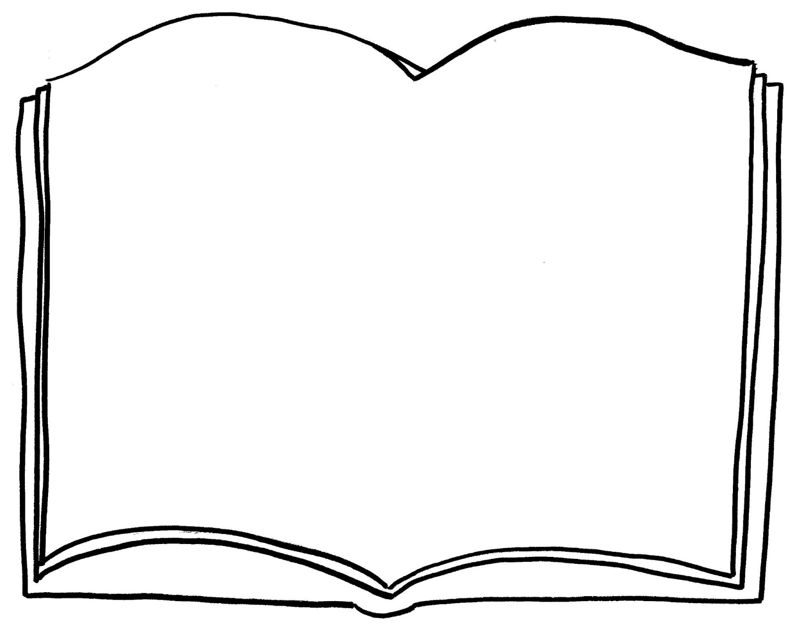 Flat open book clip art