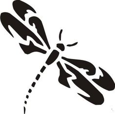 Dragonfly silhouette clip art