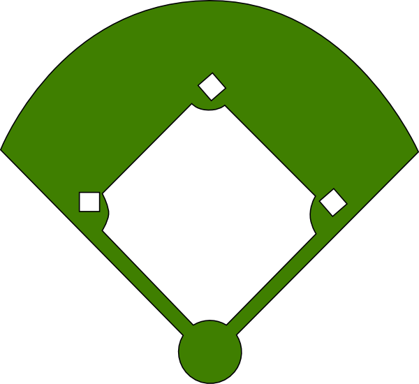 Baseball Field Layout Positions Clipart