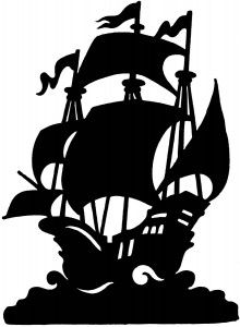 Ships, Silhouette and Sailing ships