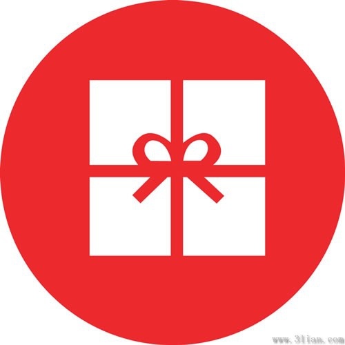 Vector red gift box icon Free vector in Adobe Illustrator ai ( .ai ...