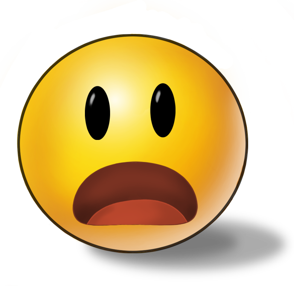 Clipart Shocked Yellow Emoticon Smiley Face Royalty Free Vector Images