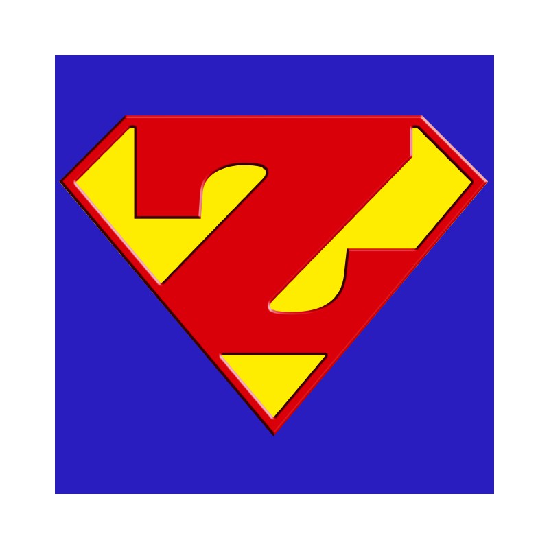 Superman logo with a royal blue Z