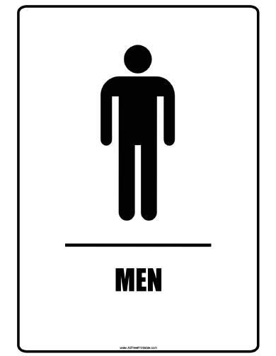 Mens restroom clipart