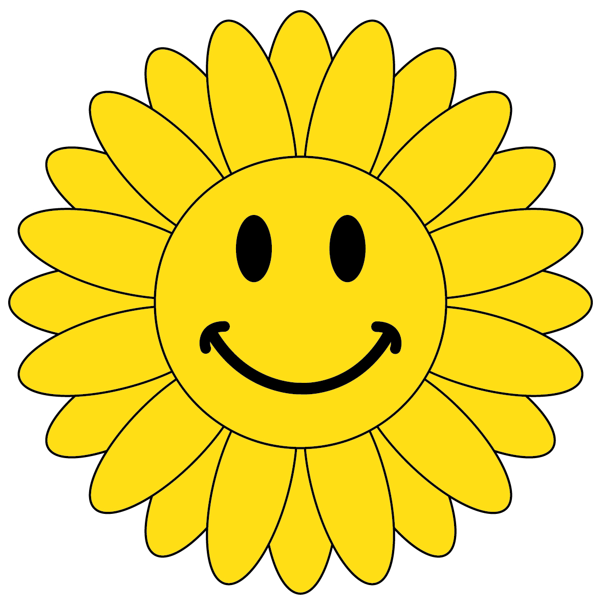 Happy Smile Flower Clipart