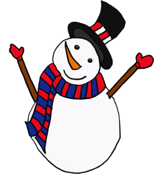 Funny Snowman Cartoon Clipart