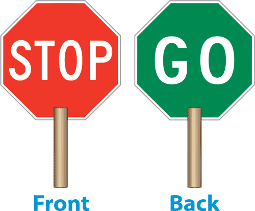 Clipart stop and go signs