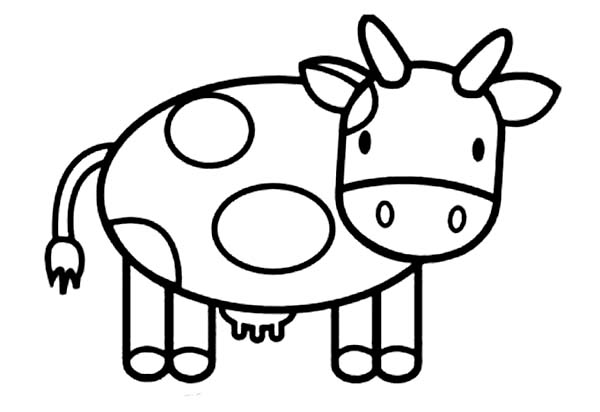 Cow Coloring Page - Dr. Odd
