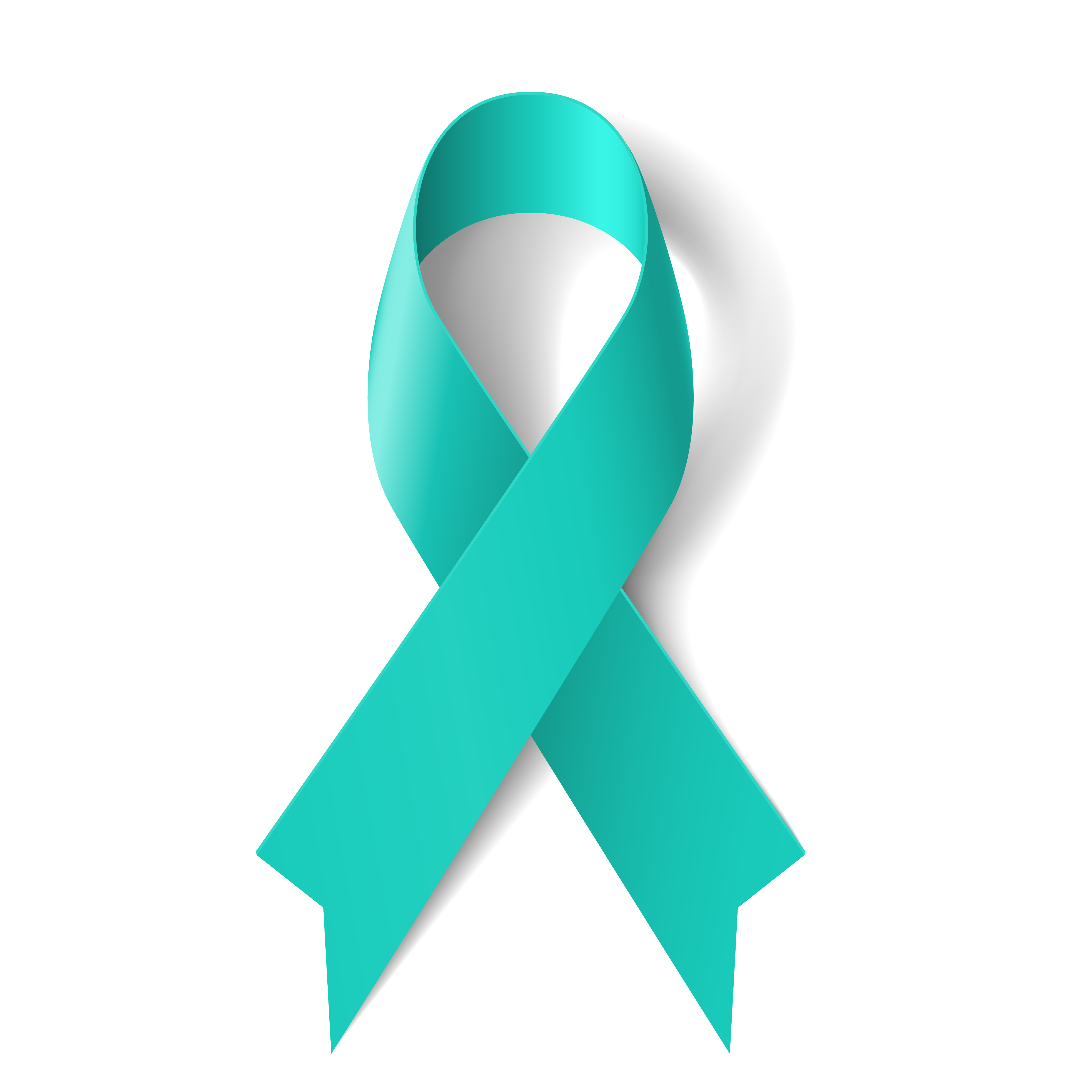 Teal Cancer Ribbon Clipart