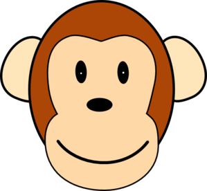 Happy Face Monkey Clip Art - vector clip art online ...