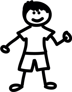 Silhouette Online Store - View Design #24132: stick figure boy