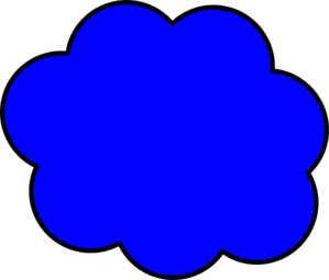Dark Blue Cloud clip art - vector clip art online, royalty free ...